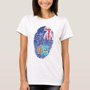Montserrat Flag Fingerprint T-shirt