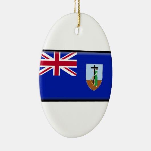 Montserrat Flag Keramisch Ornament (Rechts)