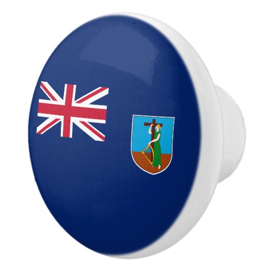 Montserrat Flag Keramische Knop (Rechts)