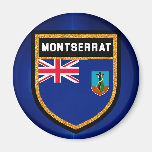 Montserrat Flag Magneet (Voorkant)