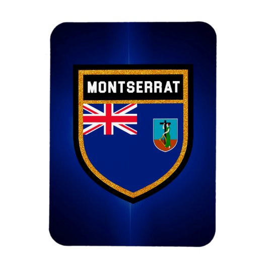 Montserrat Flag Magneet (Verticaal)