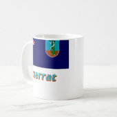 Montserrat Flag met naam Koffiemok (Voorkant links)