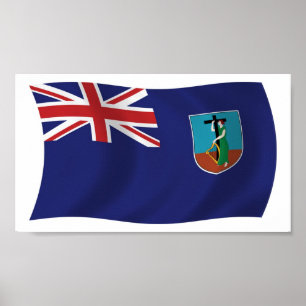 Montserrat Flag Poster Print