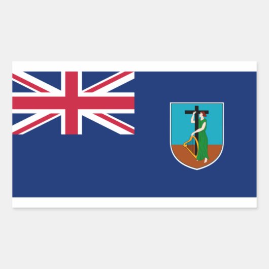 Montserrat Flag Sticker (Voorkant)