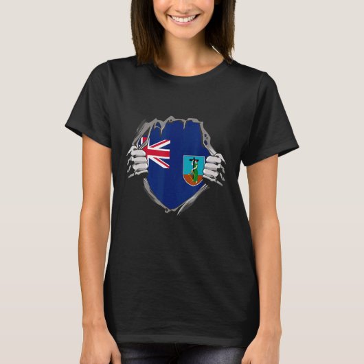 Montserrat Flag T-shirt (Voorkant)