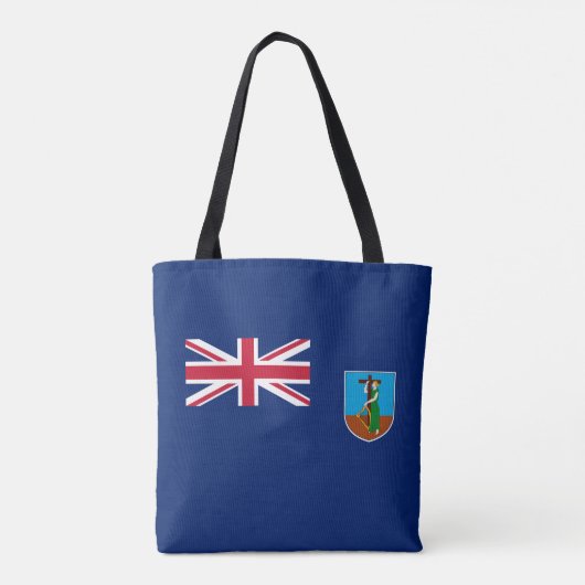 Montserrat Flag Tote Bag (Achterkant)