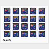 Montserrat Flag Vierkante Sticker (Vel)