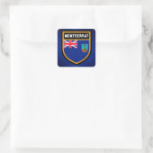 Montserrat Flag Vierkante Sticker (Tas)