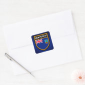 Montserrat Flag Vierkante Sticker (Envelop)