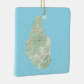 Montserrat Kaart Kerstmis Keramisch Ornament (Rechts)