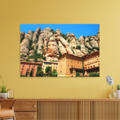 Montserrat, klooster, Catalonië, Spanje Canvas Afdruk (Insitu (Woonkamer))