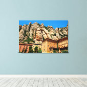 Montserrat, klooster, Catalonië, Spanje Canvas Afdruk (Insitu (Houten vloer))