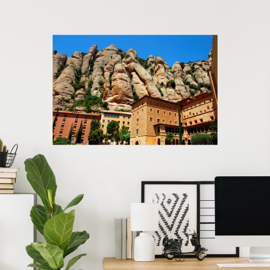Montserrat, klooster, Catalonië, Spanje Poster (Thuiskantoor)