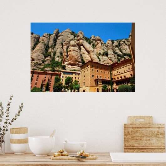Montserrat, klooster, Catalonië, Spanje Poster (Keuken)