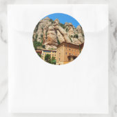 Montserrat, klooster, Catalonië, Spanje Ronde Sticker (Tas)