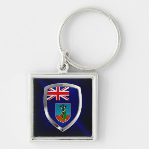 Montserrat Metallic Emblem Sleutelhanger