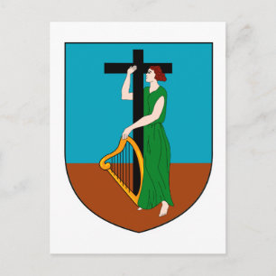 Montserrat Officieel wapenschild, heraldry-symbool Briefkaart