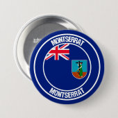 Montserrat Ronde Embleem Button 7,6 Cm (Voorkant /achterkant)