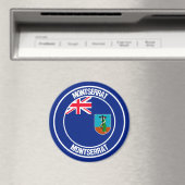 Montserrat Round Emblem Magneet (Insitu (Vaatwasser))
