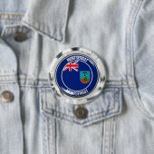 Montserrat Round Emblem Ronde Button 7,6 Cm (In situ)