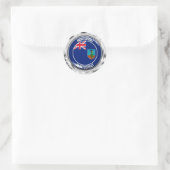 Montserrat Round Emblem Ronde Sticker (Tas)
