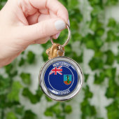 Montserrat Round Emblem Sleutelhanger (Hand)