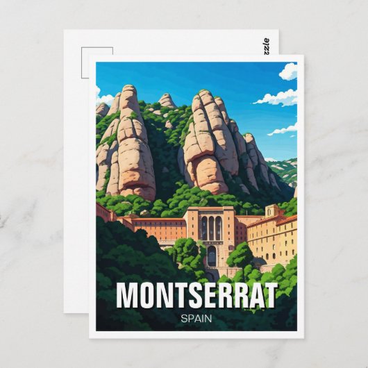 Montserrat Spanje Briefkaart (Voorkant / Achterkant)