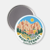 Montserrat Spanje Magneet (Voorkant / Achterkant)