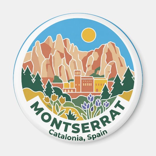 Montserrat Spanje Magneet (Voorkant)