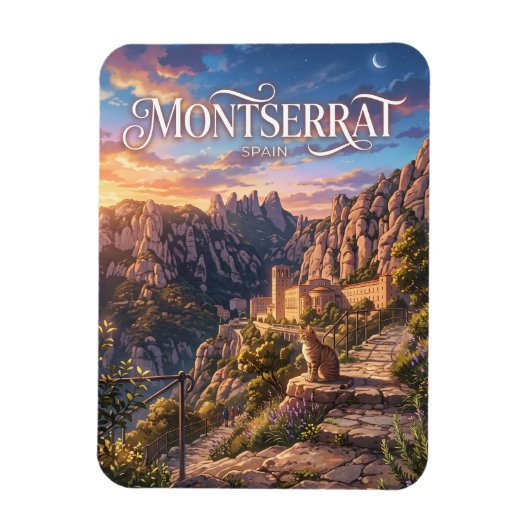 Montserrat Spanje Magneet (Verticaal)