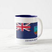 MONTSERRAT VLAG Scripting Gepersonaliseerd Wit Tweekleurige Koffiemok (Voorkant rechts)