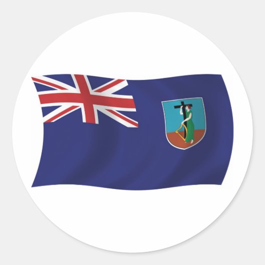 Montserrat Vlag Sticker (Voorkant)