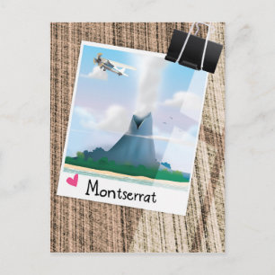Montserrat Volcano vakantie poster. Briefkaart