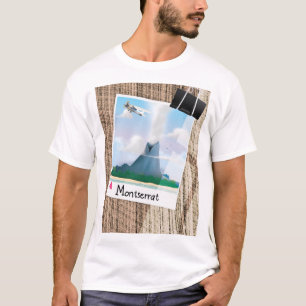 Montserrat Volcano vakantie poster. T-shirt