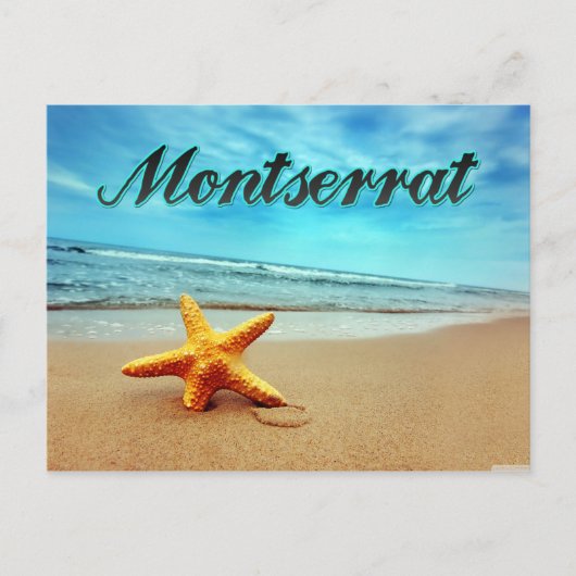 Montserrat-zeester Briefkaart (Voorkant)