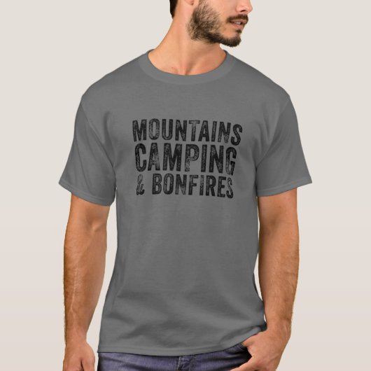 Monttains Camping T-shirt (Voorkant)