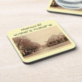 Montville NJ Map Coordinates  Style Bier Onderzetter (Linkerzijde)