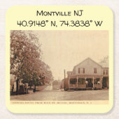 Montville NJ Map Coordinates Style Kartonnen Onderzetters (Voorkant)