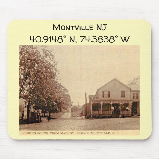 Montville NJ Map Coordinates  Style Muismat (Voorkant)