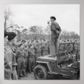 Monty Addressing the Troops - WW2 - 1944 Poster (Voorkant)