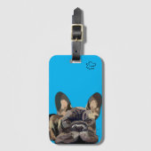  "Monty" Frenchie Dog Bagagelabel (Voorkant (verticaal))