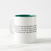 Monty Hall Tweekleurige Koffiemok (Voorkant links)