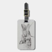 Monty slaperige jongen bagagelabel (Voorkant verticaal)