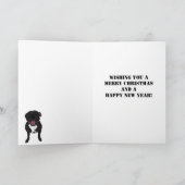 Monty the Staffordshire bull shier Feestdagen Kaart (Binnen)