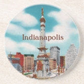 Monument Circle Drink Coaster Zandsteen Onderzetter (Voorkant)