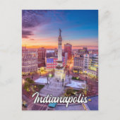 Monument Circle - Het centrum van Indianapolis, In Briefkaart (Voorkant)