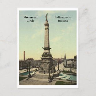 Monument Circle in Indianapolis, Indiana Briefkaart