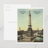 Monument Circle in Indianapolis, Indiana Briefkaart (Voorkant / Achterkant)