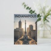 Monument Circle Indiana Indianapolis Briefkaart (Staand voorkant)