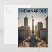 Monument Circle Indiana Indianapolis Briefkaart (Voorkant / Achterkant)